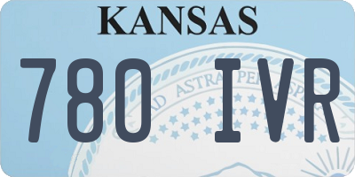 KS license plate 780IVR