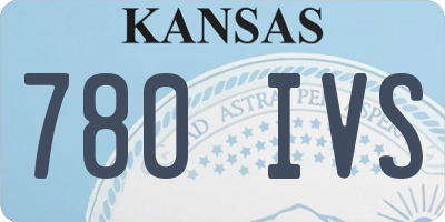 KS license plate 780IVS