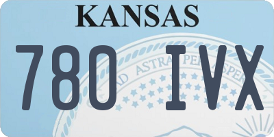 KS license plate 780IVX