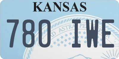 KS license plate 780IWE