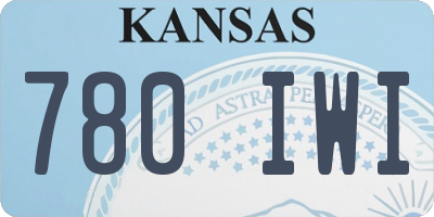 KS license plate 780IWI