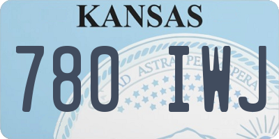 KS license plate 780IWJ