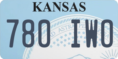 KS license plate 780IWO