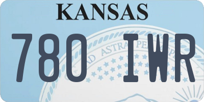 KS license plate 780IWR