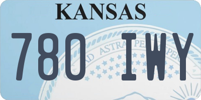 KS license plate 780IWY