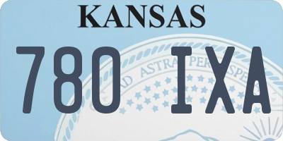 KS license plate 780IXA