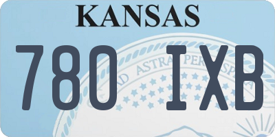 KS license plate 780IXB