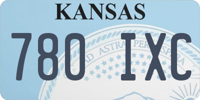 KS license plate 780IXC