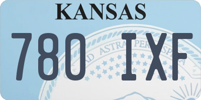 KS license plate 780IXF