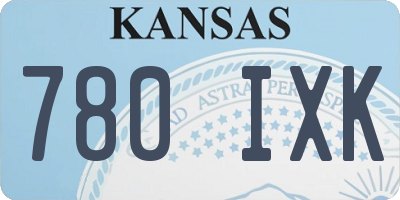 KS license plate 780IXK