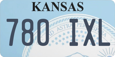 KS license plate 780IXL