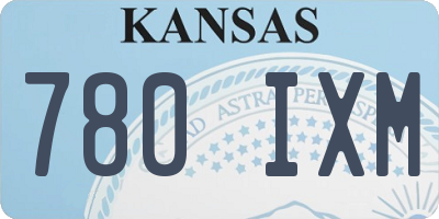 KS license plate 780IXM