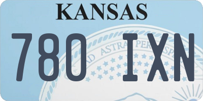 KS license plate 780IXN