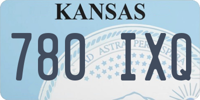 KS license plate 780IXQ