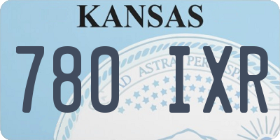 KS license plate 780IXR