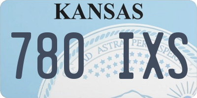 KS license plate 780IXS