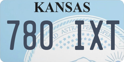KS license plate 780IXT