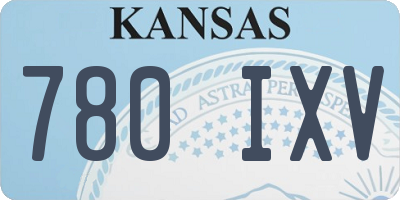 KS license plate 780IXV