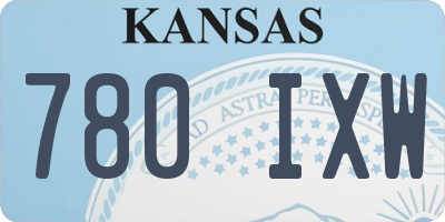 KS license plate 780IXW