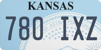 KS license plate 780IXZ