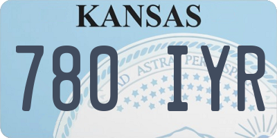KS license plate 780IYR