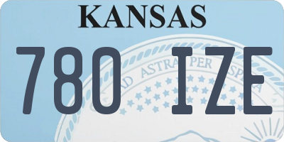 KS license plate 780IZE