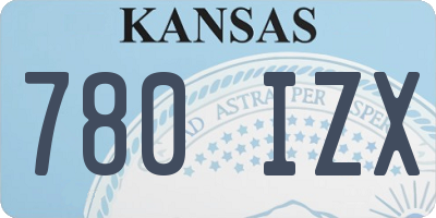 KS license plate 780IZX