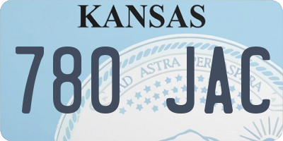 KS license plate 780JAC