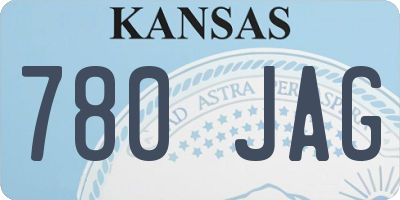 KS license plate 780JAG