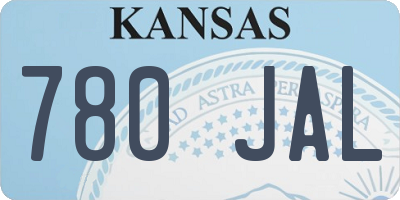 KS license plate 780JAL