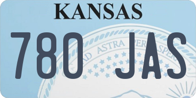 KS license plate 780JAS