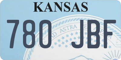 KS license plate 780JBF