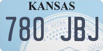 KS license plate 780JBJ