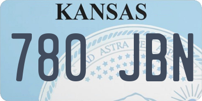 KS license plate 780JBN