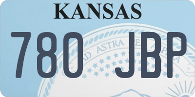KS license plate 780JBP
