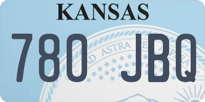KS license plate 780JBQ