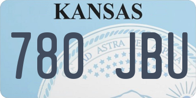 KS license plate 780JBU