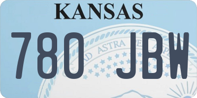 KS license plate 780JBW
