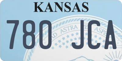 KS license plate 780JCA