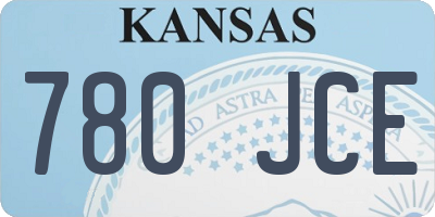 KS license plate 780JCE