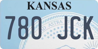 KS license plate 780JCK