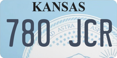 KS license plate 780JCR