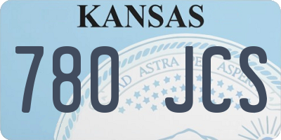 KS license plate 780JCS