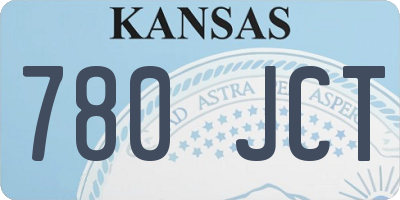 KS license plate 780JCT
