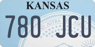 KS license plate 780JCU
