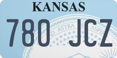 KS license plate 780JCZ
