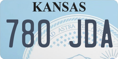 KS license plate 780JDA