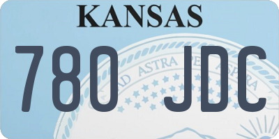KS license plate 780JDC