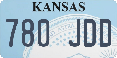 KS license plate 780JDD