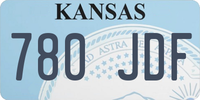 KS license plate 780JDF